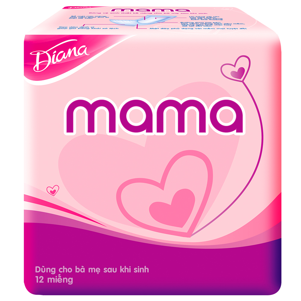 Băng Vệ Sinh Cho Mẹ Diana Mama (Gói 12 Miếng)